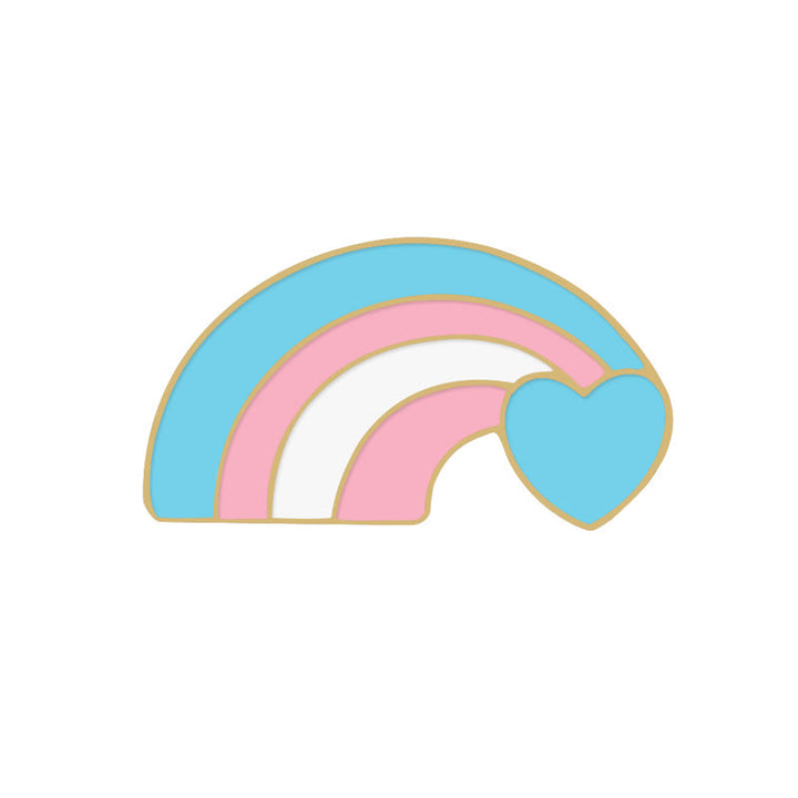 Spilla con bandiera arcobaleno rosa e blu Pride Day da 6 pezzi