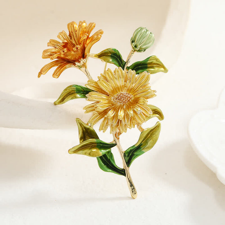 Spilla creativa da donna con margherita floreale - Giallo - image 6