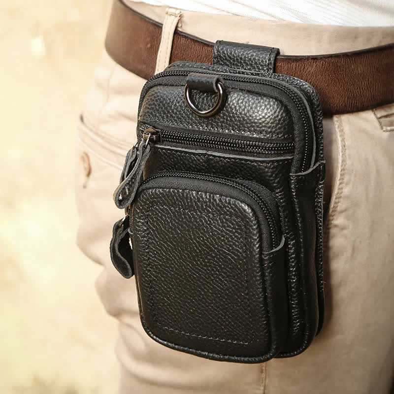 Borsa da cintura per il tempo libero, grande capienza, per il business e lo sport - Nero - image 11