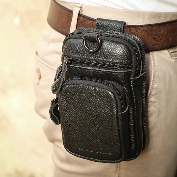 Borsa da cintura per il tempo libero, grande capienza, per il business e lo sport - Nero - image 11