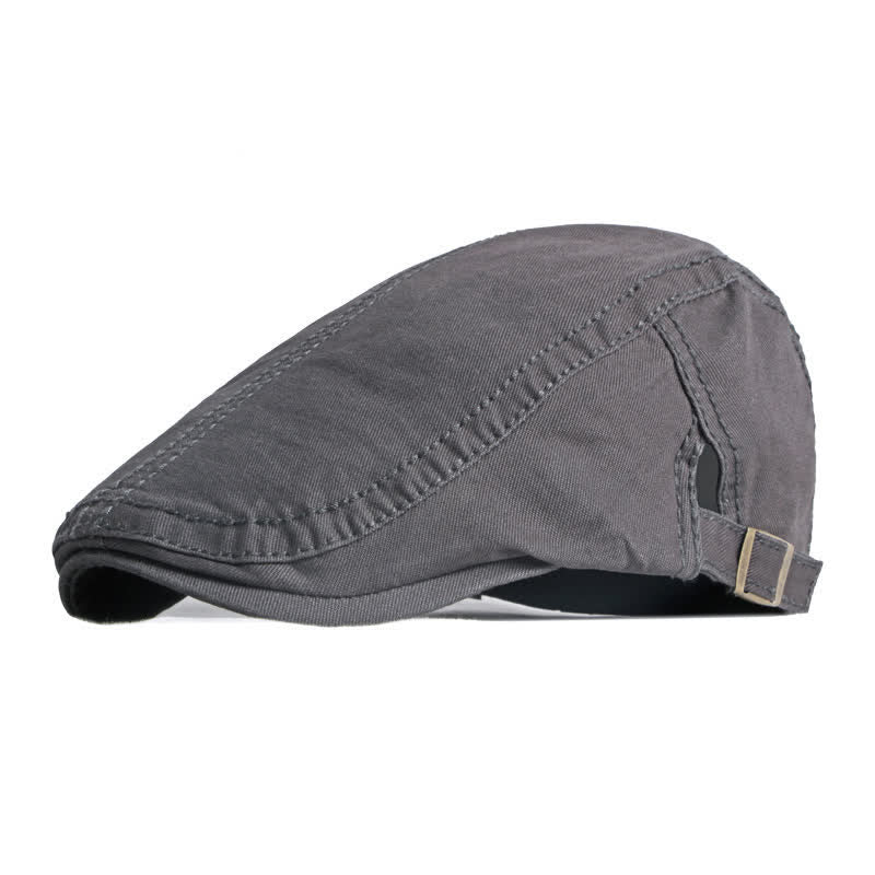 Berretto piatto in cotone da pittore retrò - Grigio - Regolabile (circa 21 5/8"-23 5/8") - image 11