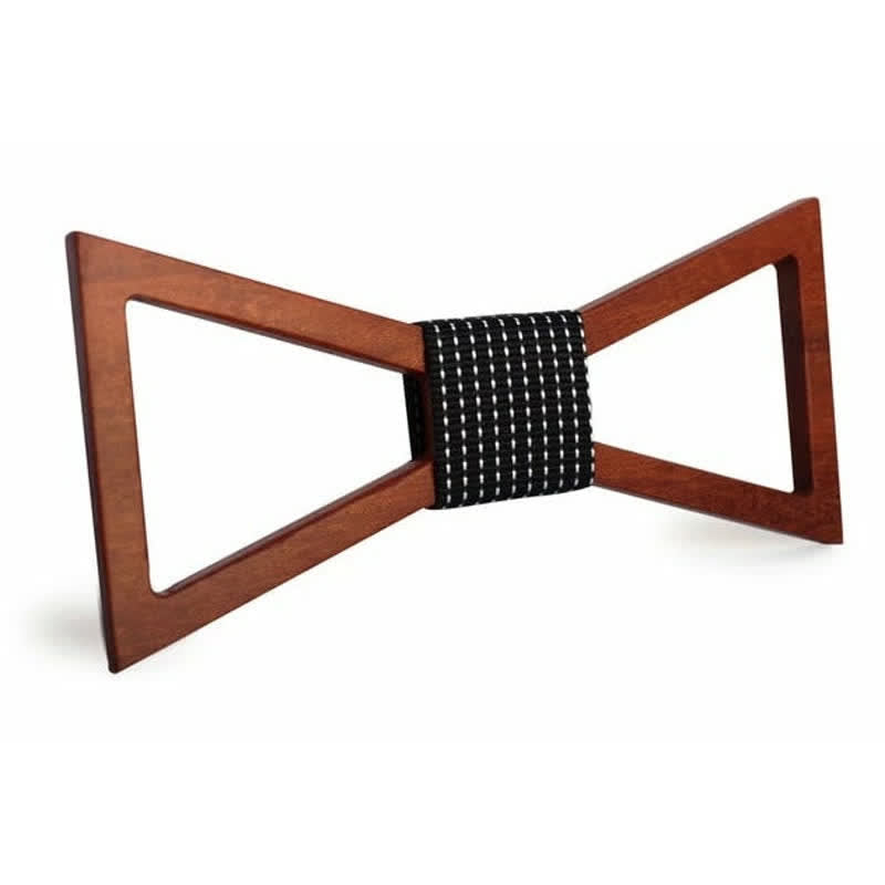 Papillon classico da uomo in legno con cornice