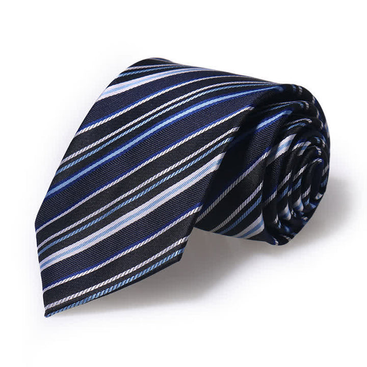 Cravatta a righe da uomo Academy Business - Blu - image 2