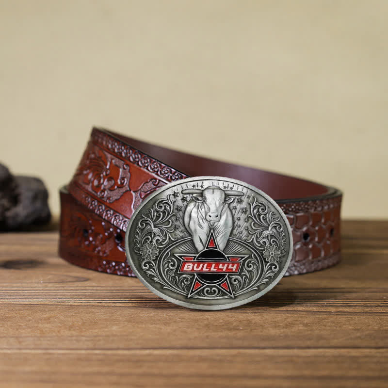 Cintura in pelle con fibbia porta birra creativa fai da te Raging Bull da uomo