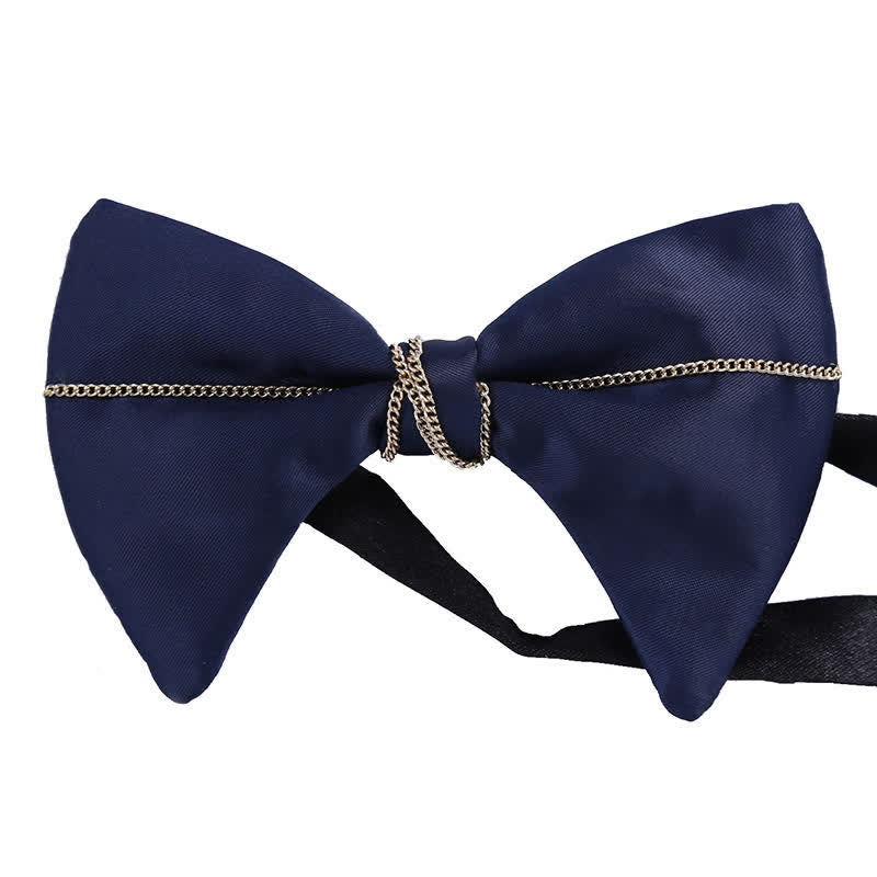 Papillon a catena blu navy di lusso da uomo - image 4