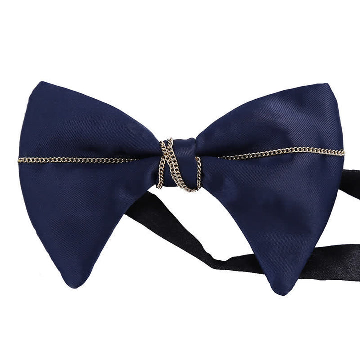 Papillon a catena blu navy di lusso da uomo - image 4
