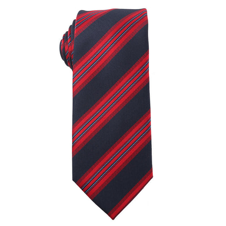Cravatta a righe serie Energetic Red Black da uomo
