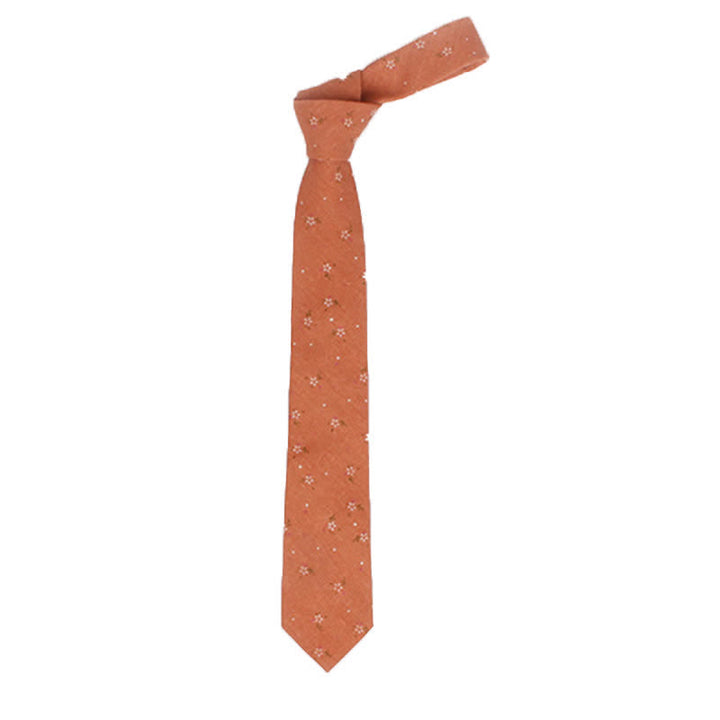 Cravatta sottile elegante floreale da uomo - image 8