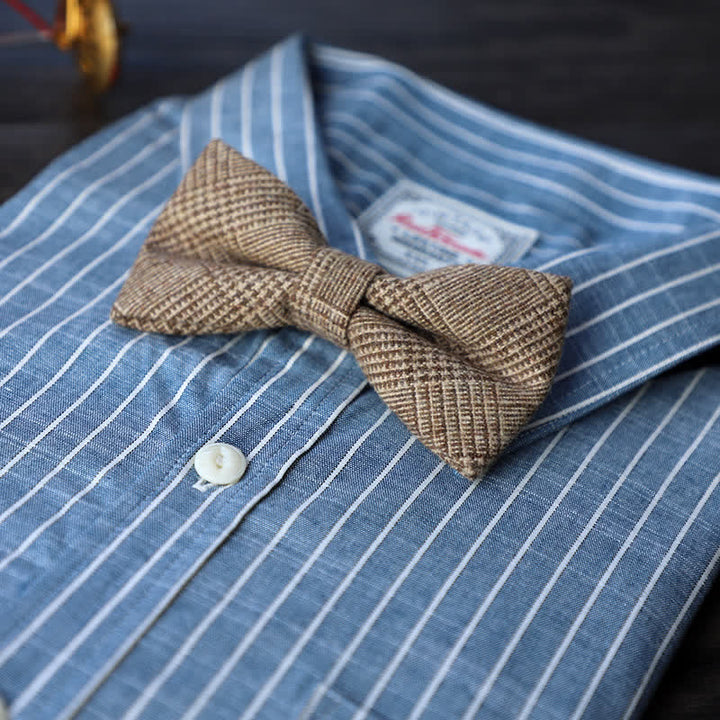 Papillon semplice in misto lana tweed da uomo