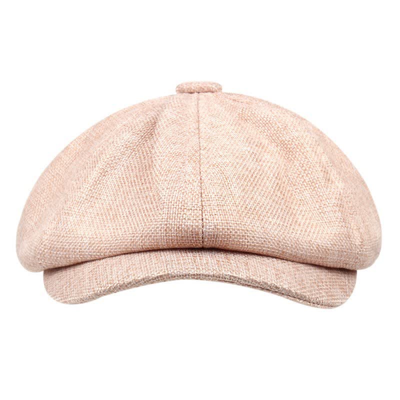 Cappello basco ottagonale in lino casual da artista
