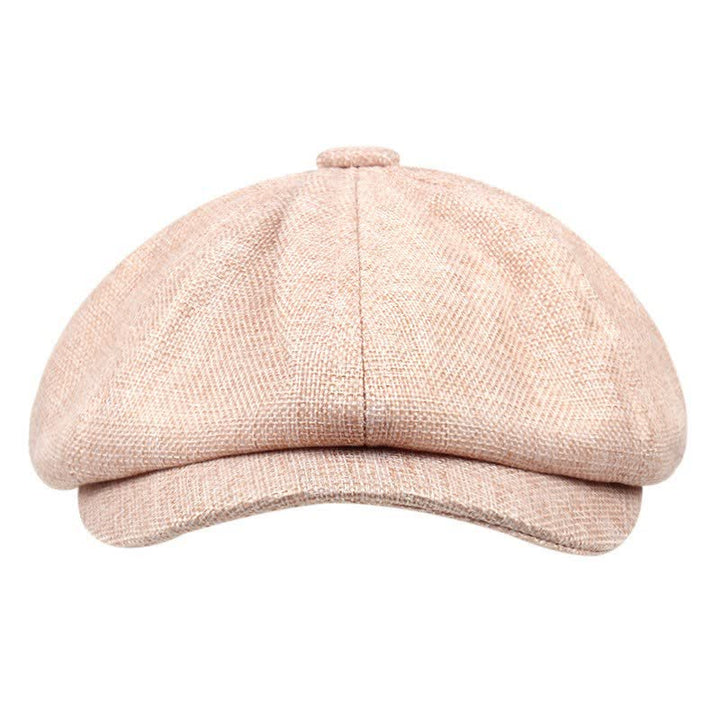 Cappello basco ottagonale in lino casual da artista