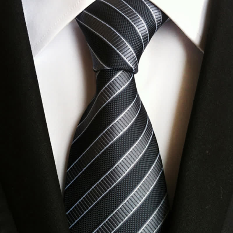 Cravatta a righe urbane preppy da uomo - image 0