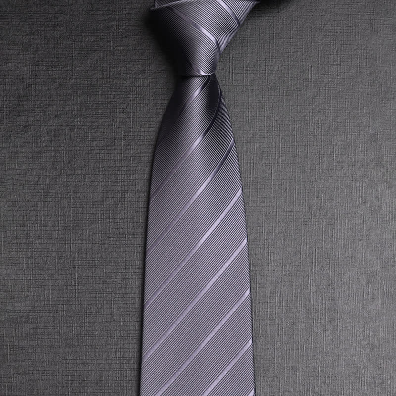 Cravatta da uomo in twill di colore scuro - Grigio - image 2