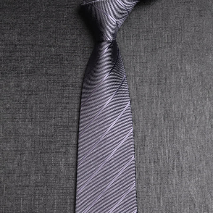Cravatta da uomo in twill di colore scuro - Grigio - image 2