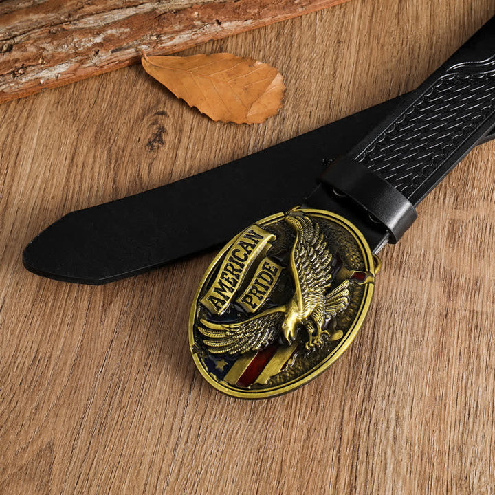 Cintura in pelle da uomo American Pride Bald Eagle