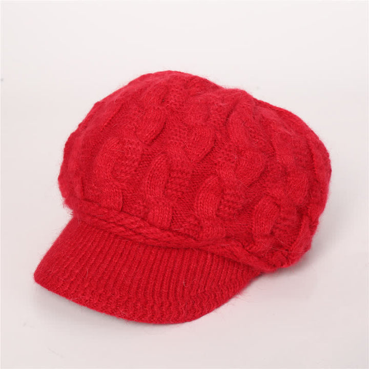 Cappello con visiera e fodera soffice e soffice da donna