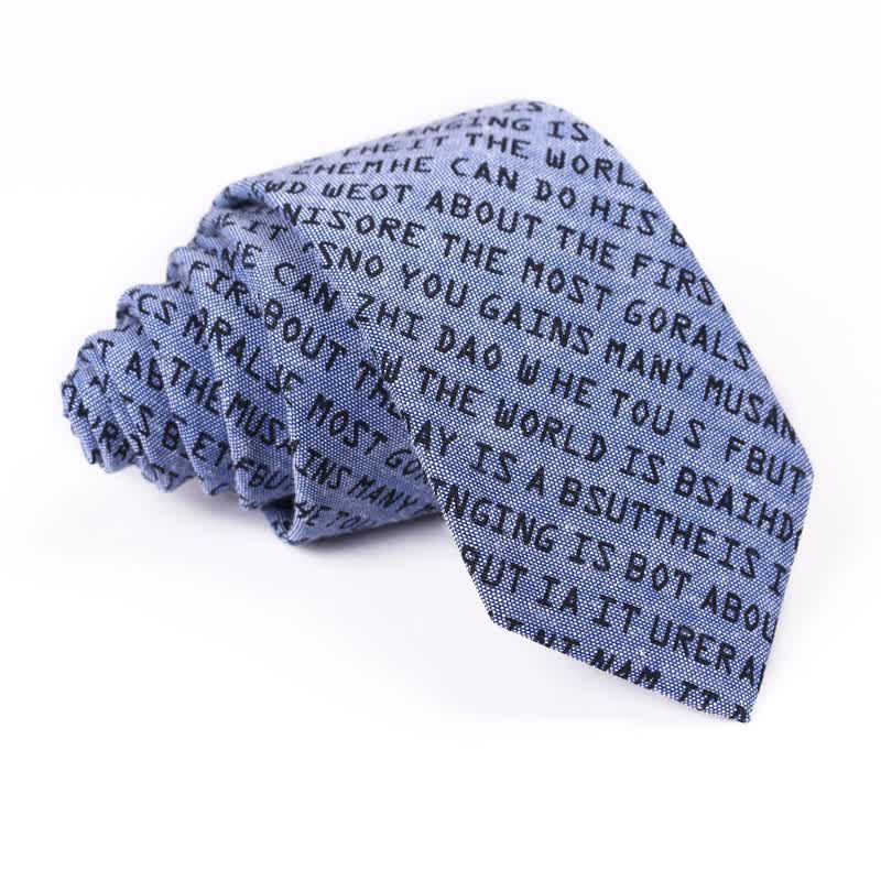Cravatta casual creativa da uomo con lettere inglesi
