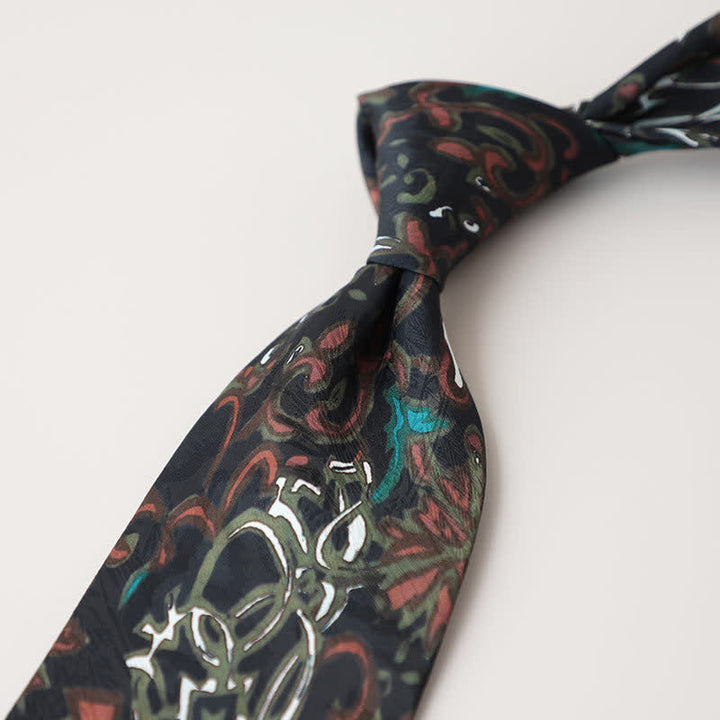 Cravatta da uomo con pittura astratta classica