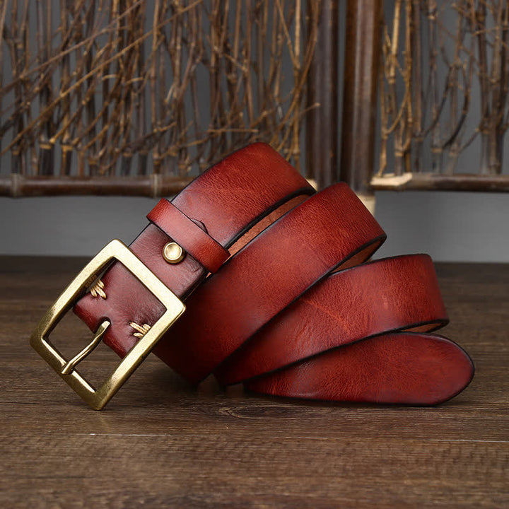 Cintura vintage da uomo con effetto invecchiato e rughe