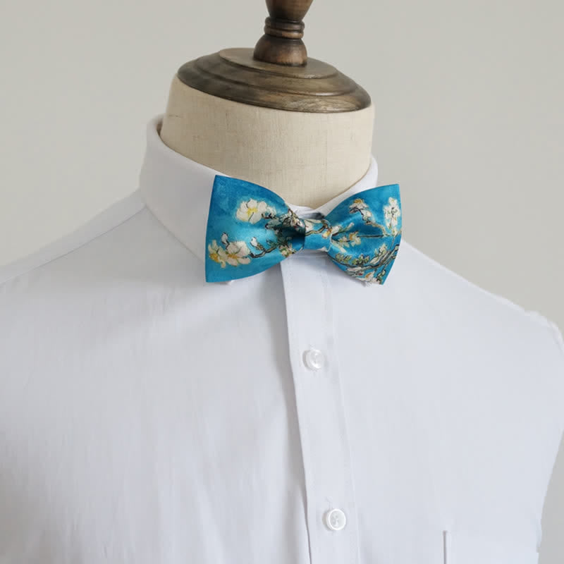 Papillon da uomo con motivo albero di mandorlo in fiore