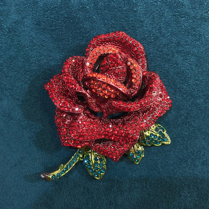 Spilla da donna con strass rosa di classe