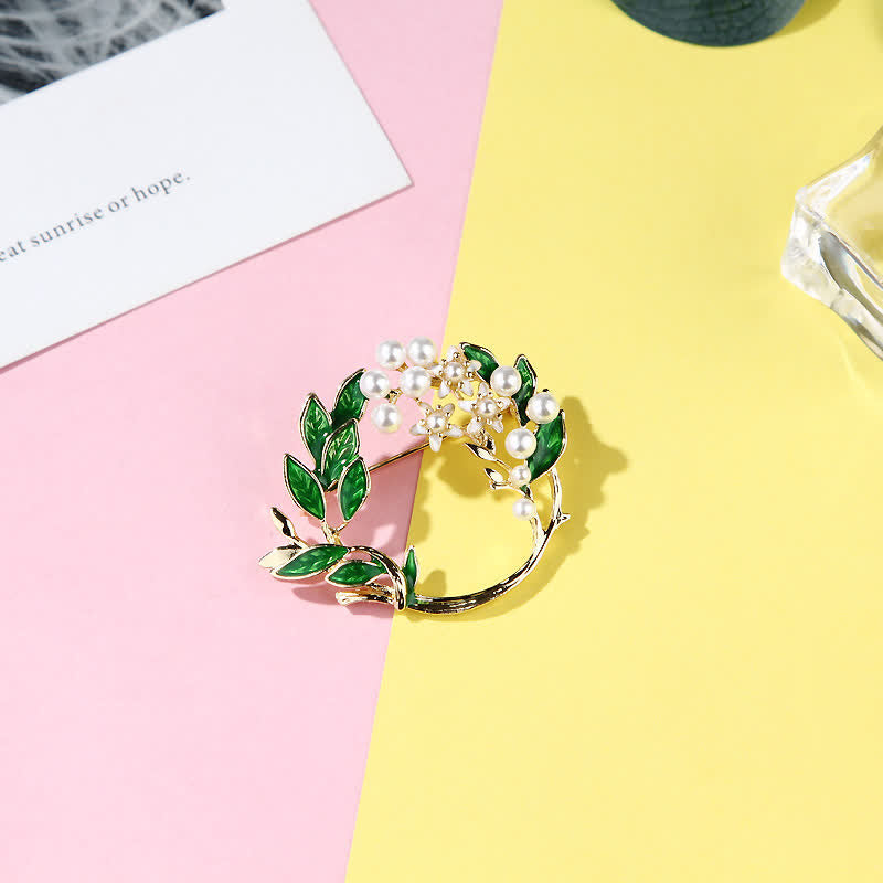 Spilla da donna con ghirlanda di fiori di gardenia
