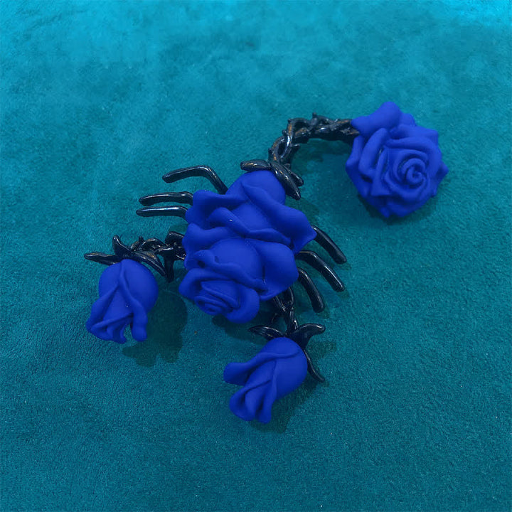 Spilla a forma di rosa scorpione con personalità maschile