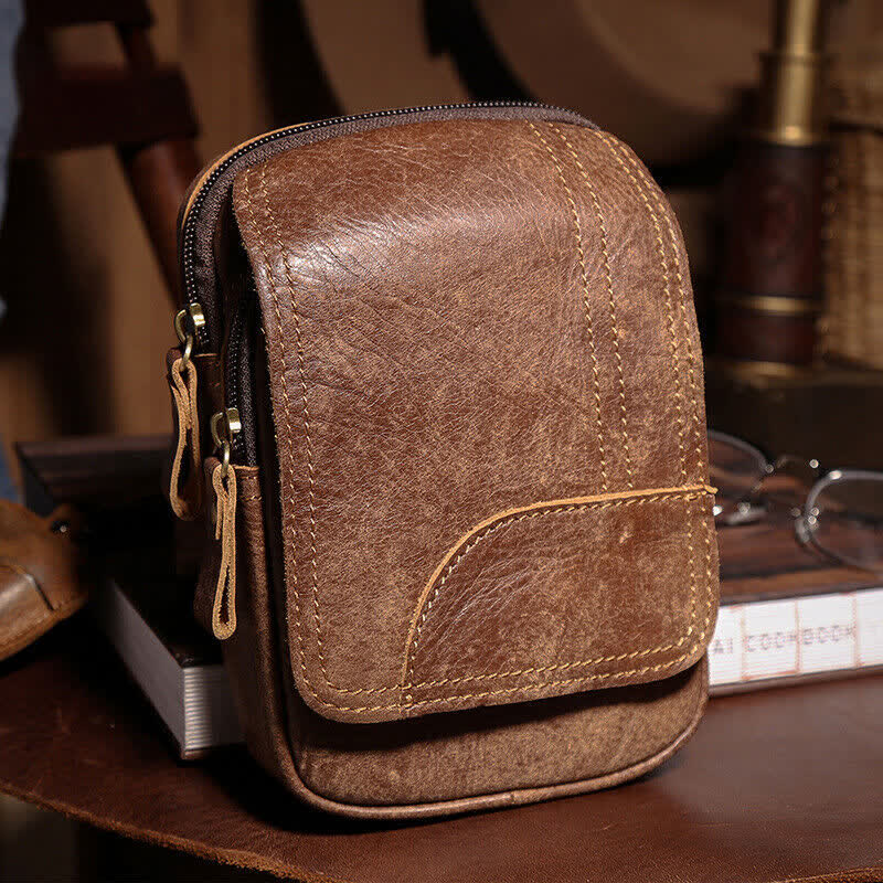 Borsa da viaggio con cintura in pelle nabuk con chiusura magnetica e cerniera