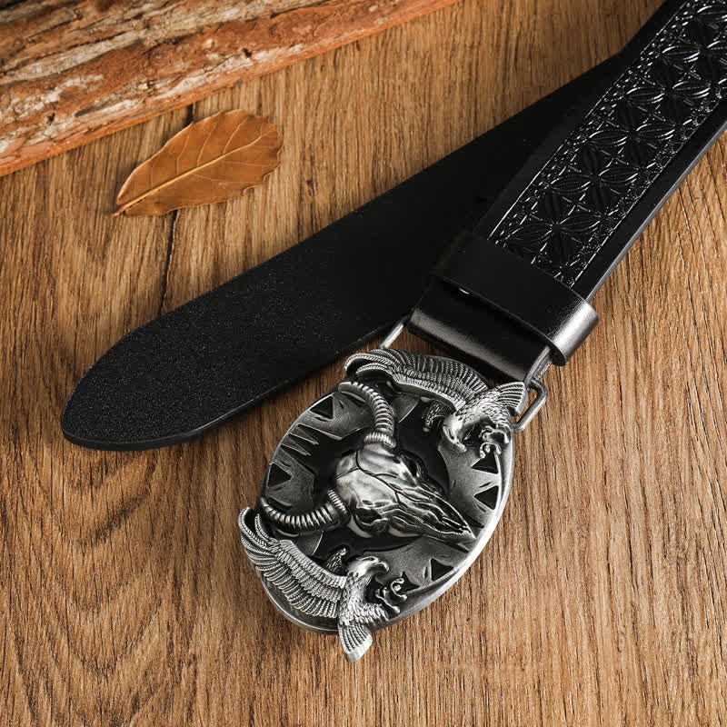 Cintura in pelle vintage Bull & Dual Eagles da uomo - image 17