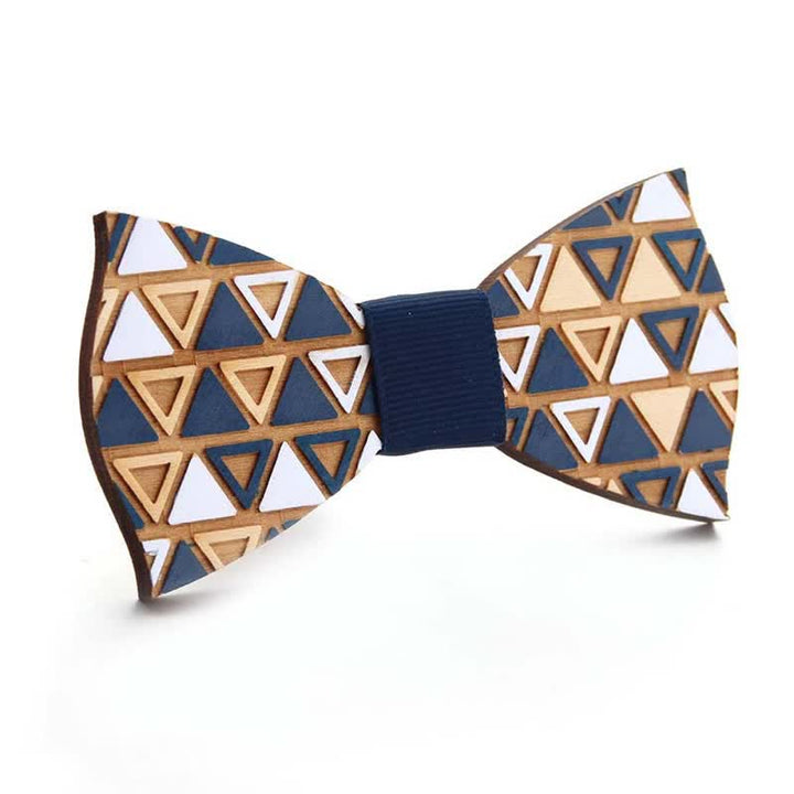 Papillon in legno dipinto da pezzi di puzzle da uomo