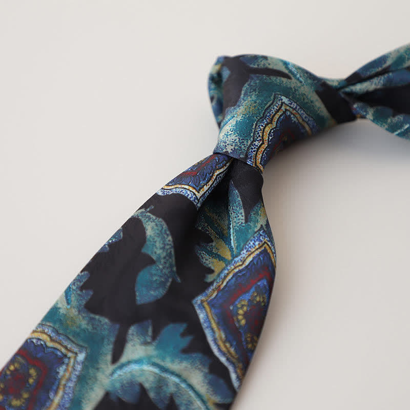 Cravatta da uomo con pittura astratta classica