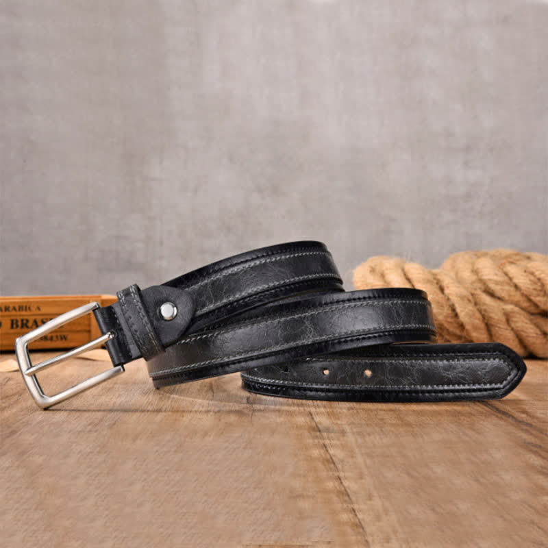Cintura decorativa in pelle floreale retrò da uomo
