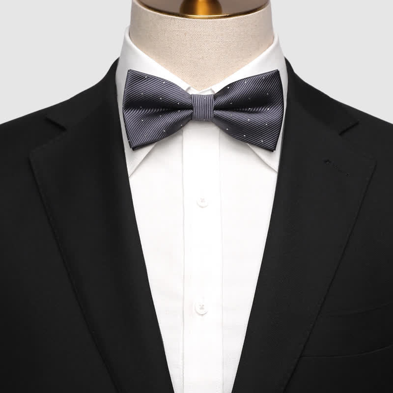 Papillon da smoking formale a pois da uomo - image 1