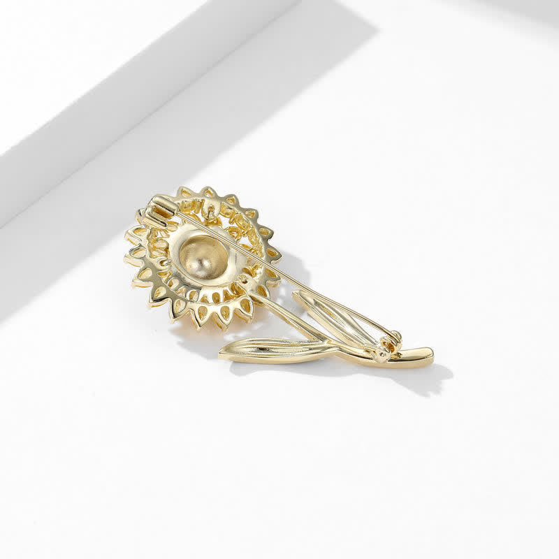 Spilla Girasole in Oro da Donna