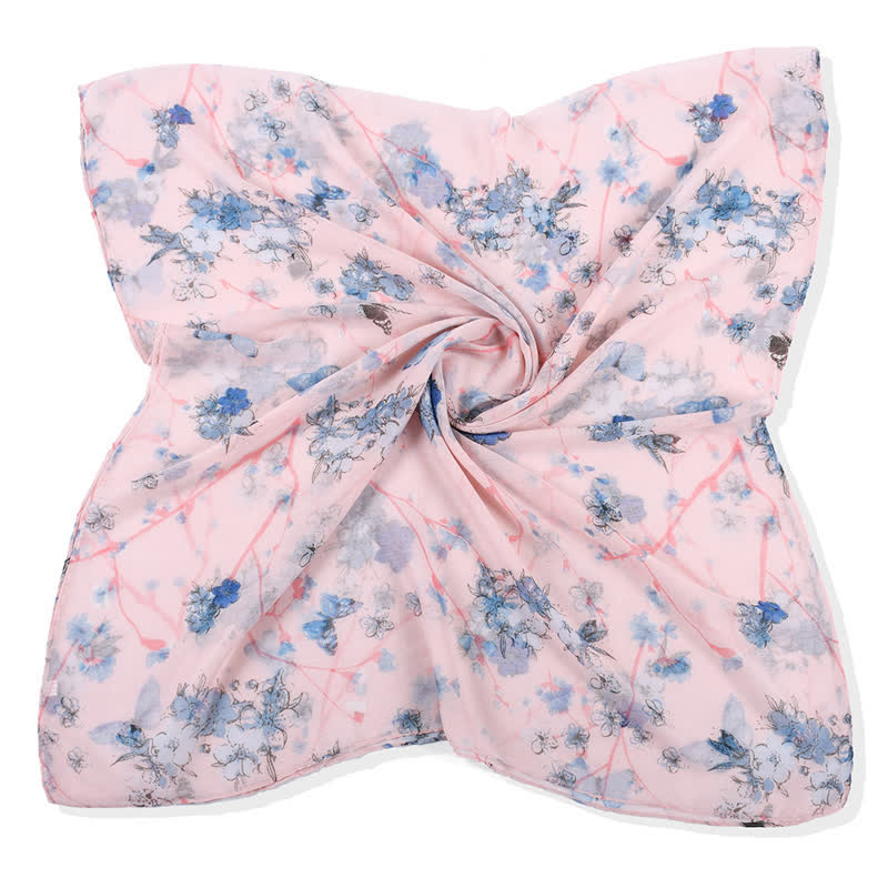 Sciarpa lunga avvolgente con motivo floreale vivace ed elegante da donna