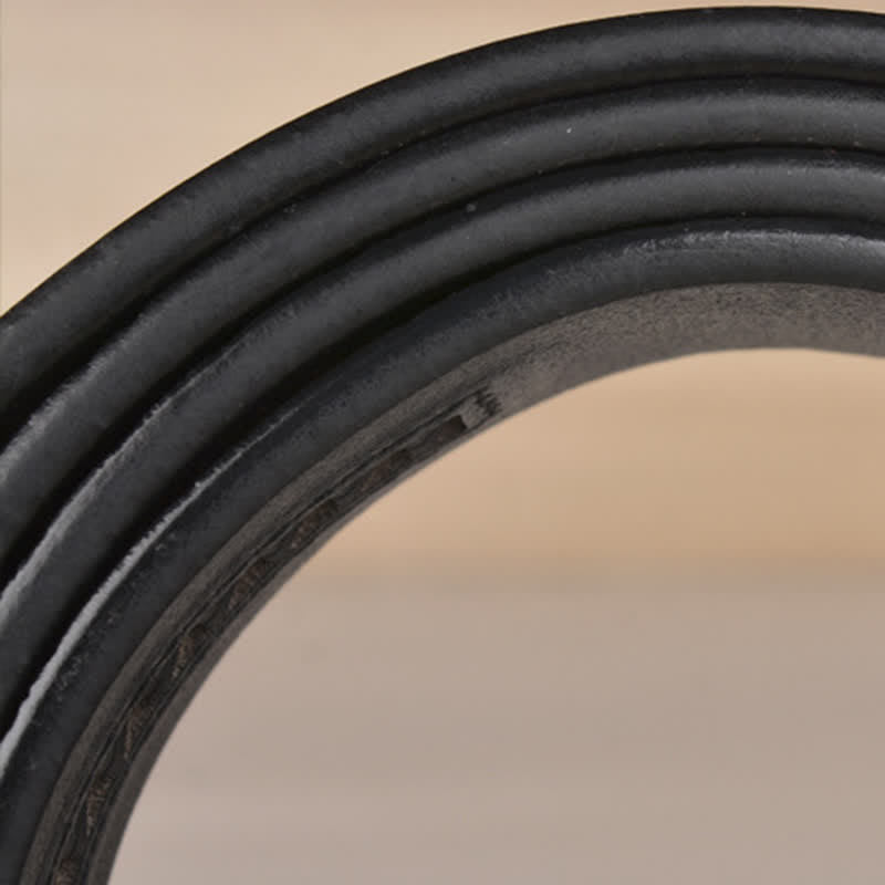 Cintura in pelle con fibbia automatica a forma di testa d'aquila intricata da uomo