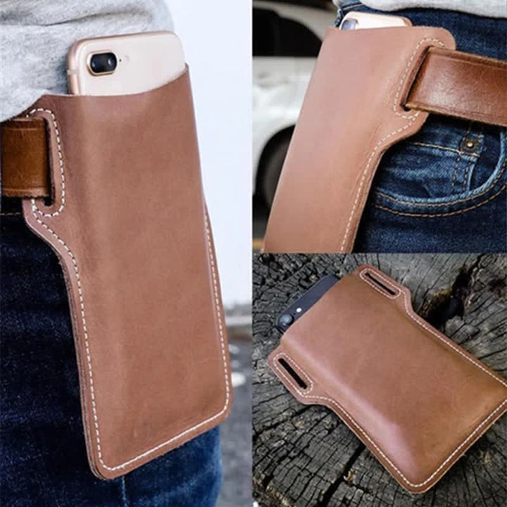 Custodia per cellulare con passante in pelle, cintura, borsa