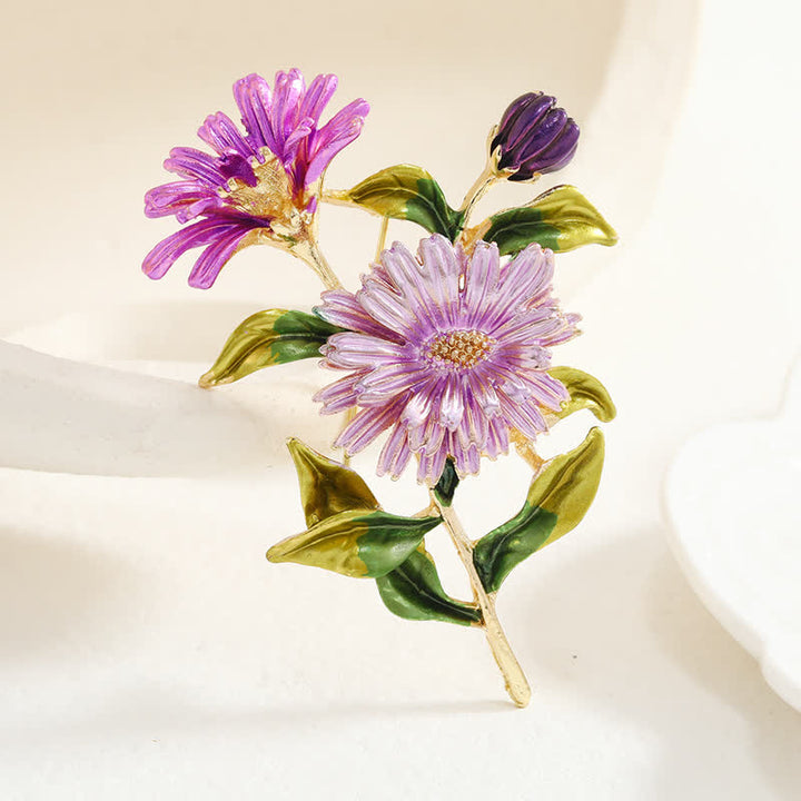 Spilla creativa da donna con margherita floreale - Viola - image 8