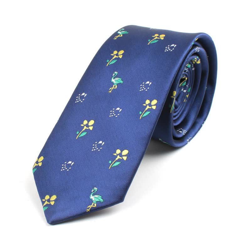 Cravatta da uomo con simpatici motivi dei cartoni animati - Fiore blu - image 17
