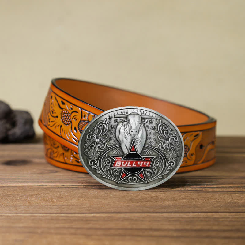 Cintura in pelle con fibbia porta birra creativa fai da te Raging Bull da uomo
