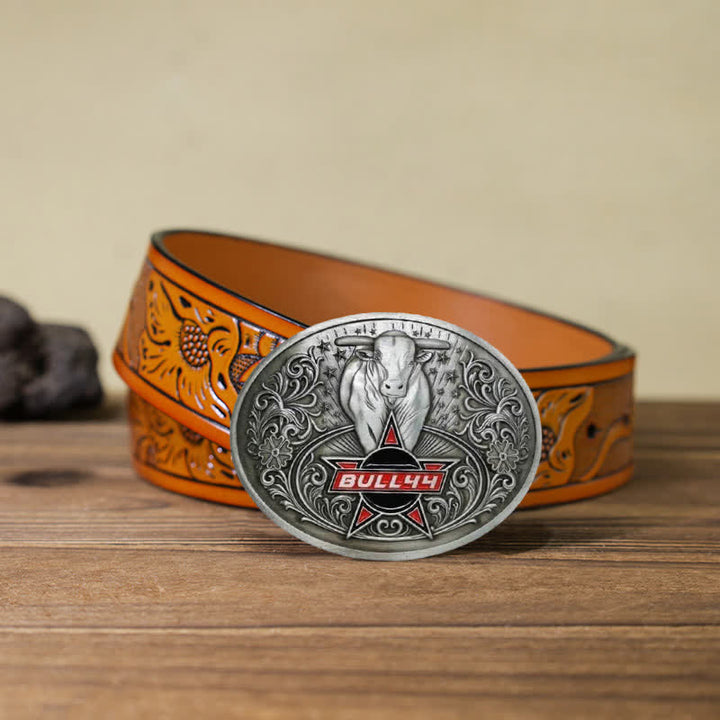 Cintura in pelle con fibbia porta birra creativa fai da te Raging Bull da uomo