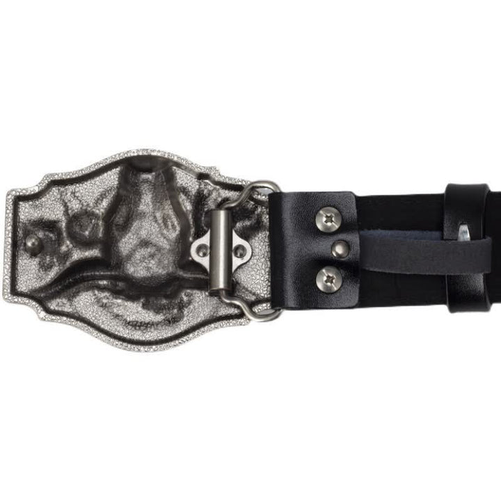 Cintura in pelle goffrata Longhorn Bull da uomo