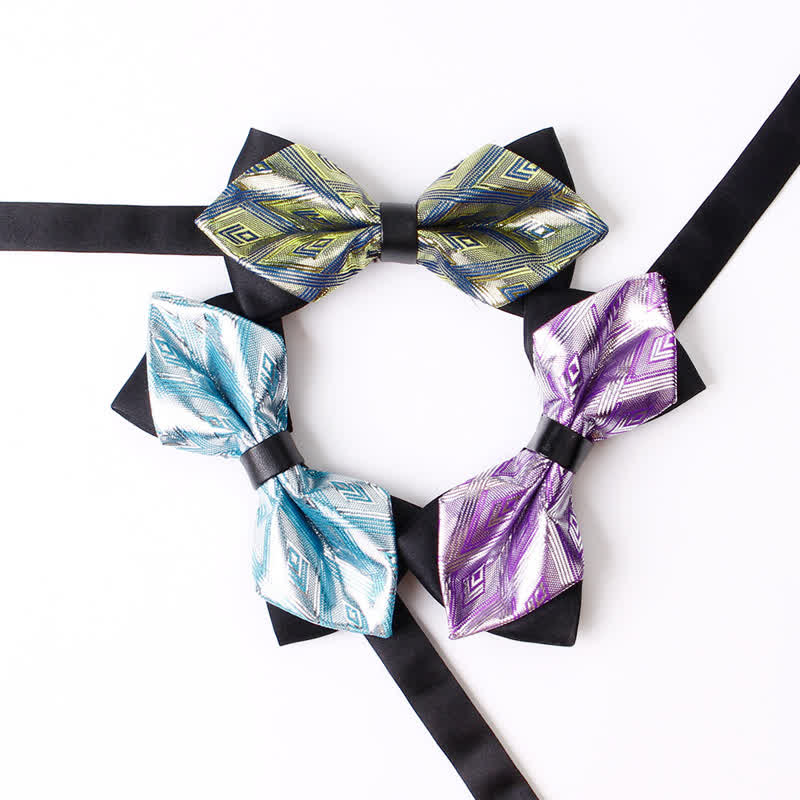 Papillon a punta con diamante moderno ed elegante da uomo