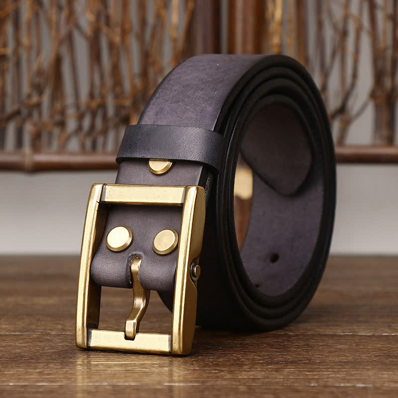 Cintura in pelle da uomo con borchie Tough Guy