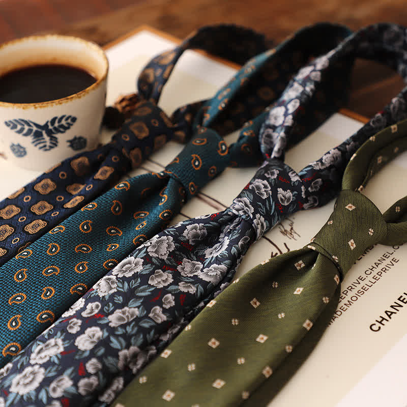Cravatta classica elegante floreale da uomo