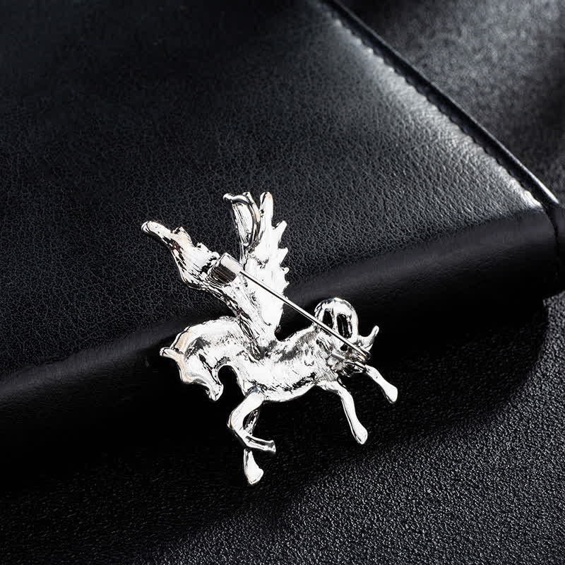 Spilla vintage da uomo con ali di Pegaso