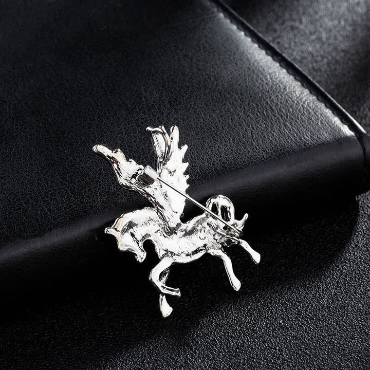 Spilla vintage da uomo con ali di Pegaso