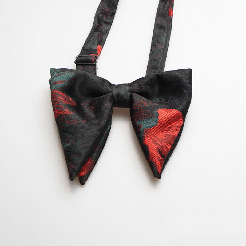 Papillon a punta oversize con motivo floreale astratto da uomo