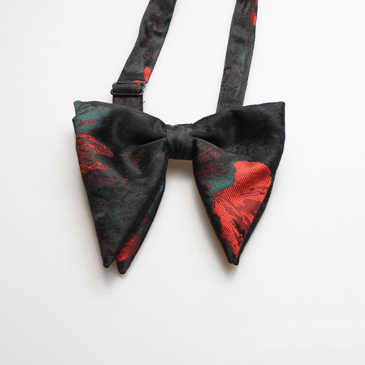 Papillon a punta oversize con motivo floreale astratto da uomo