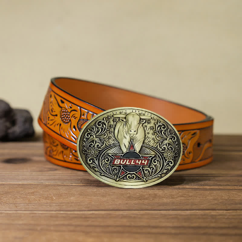 Cintura in pelle con fibbia porta birra creativa fai da te Raging Bull da uomo